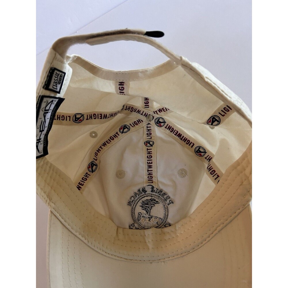 Pebble Beach Golf Links Hat Ahead Ball Cap Adjustable Cream Tan Vintage 1919 - Picture 5 of 9